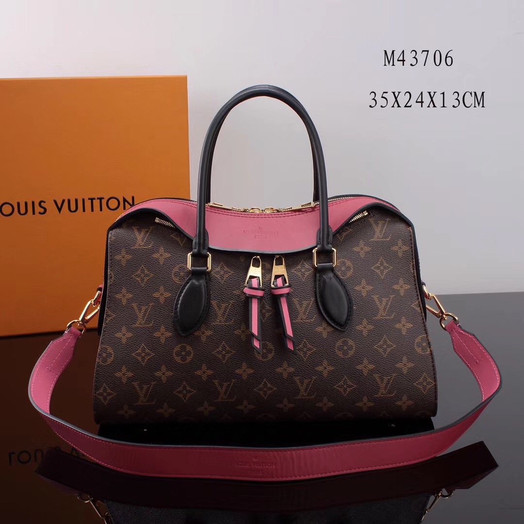 pink and brown lv bag