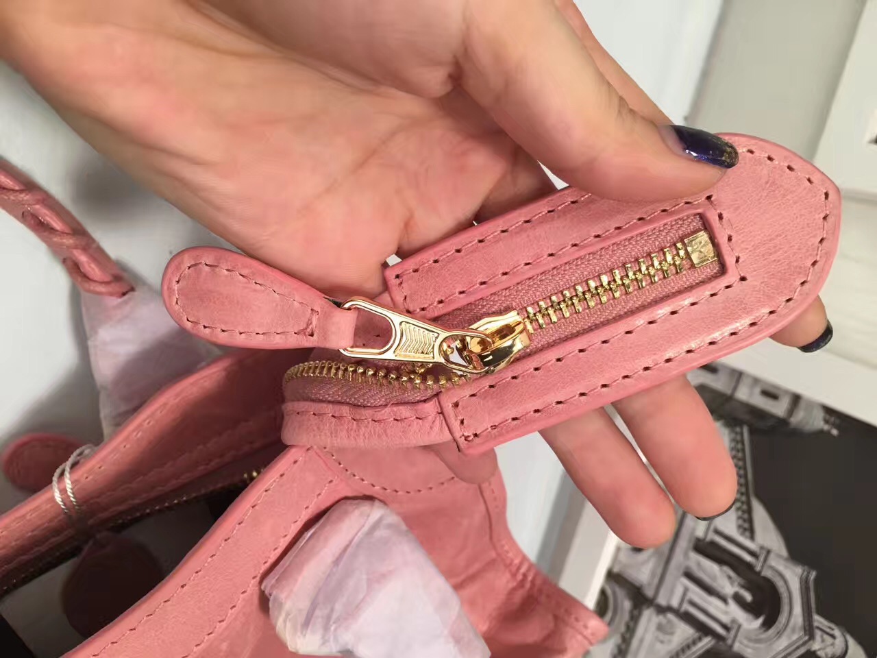 balenciaga city mini pink handbags