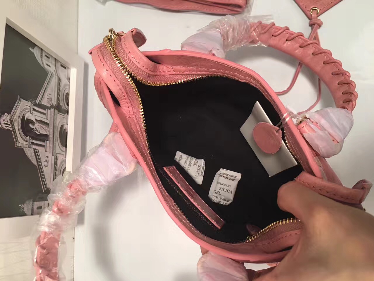 balenciaga city mini pink handbags