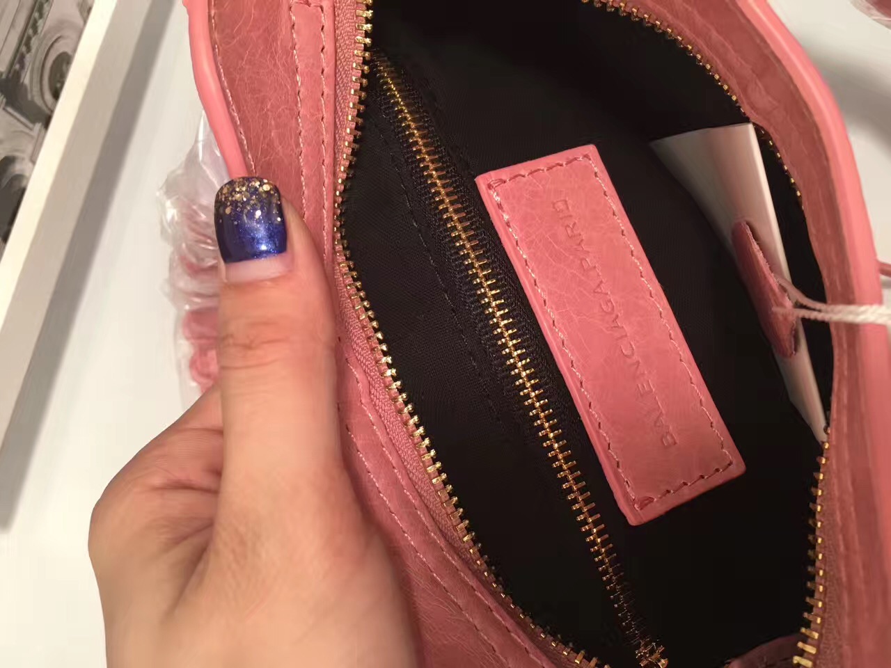 balenciaga city mini pink handbags