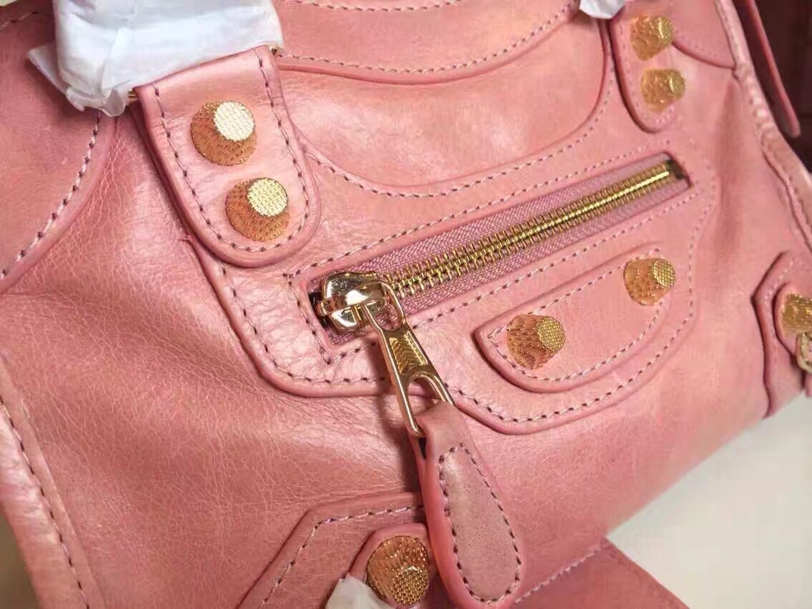 balenciaga city pink mini handbags