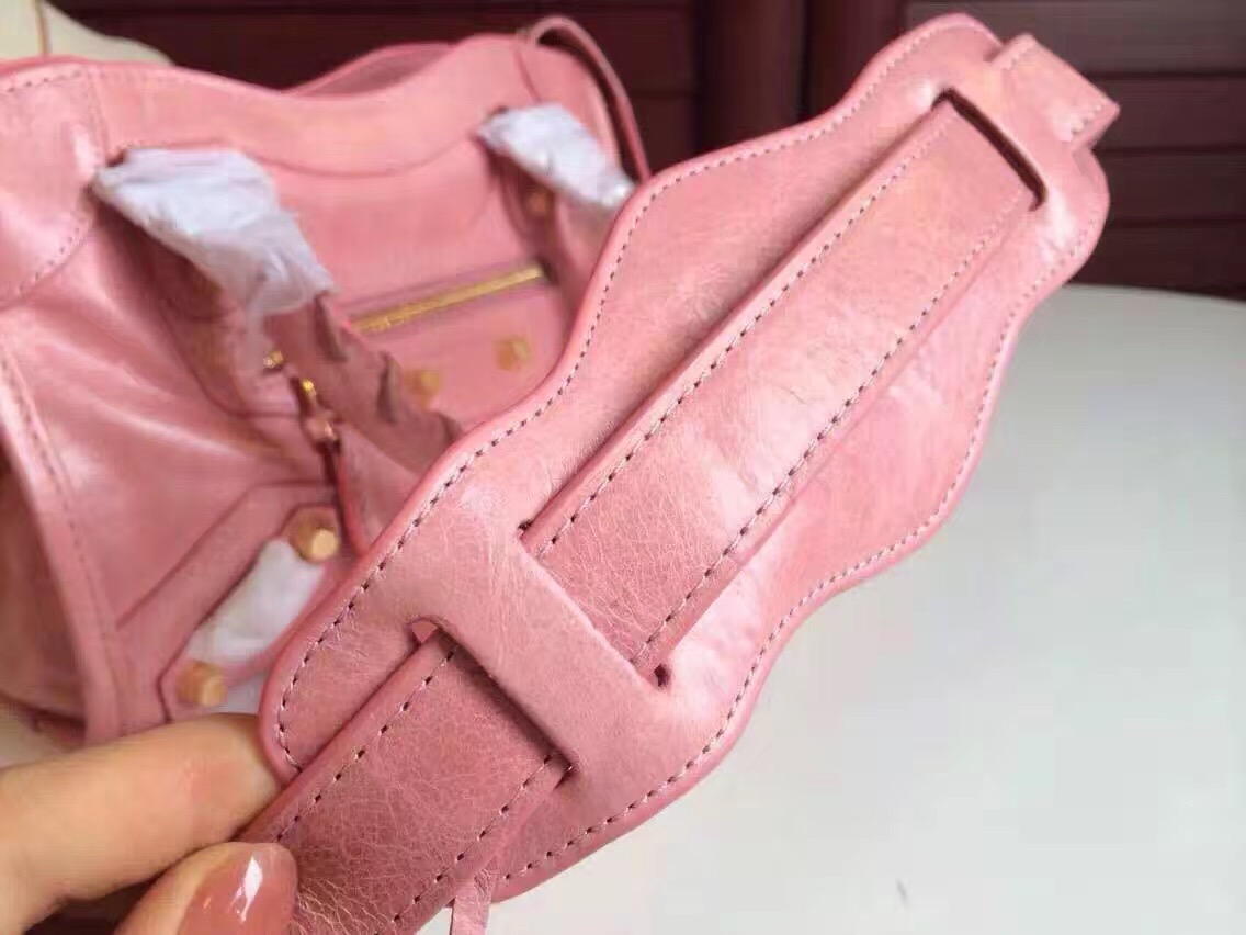 balenciaga city pink mini handbags