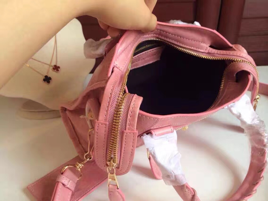 balenciaga city pink mini handbags