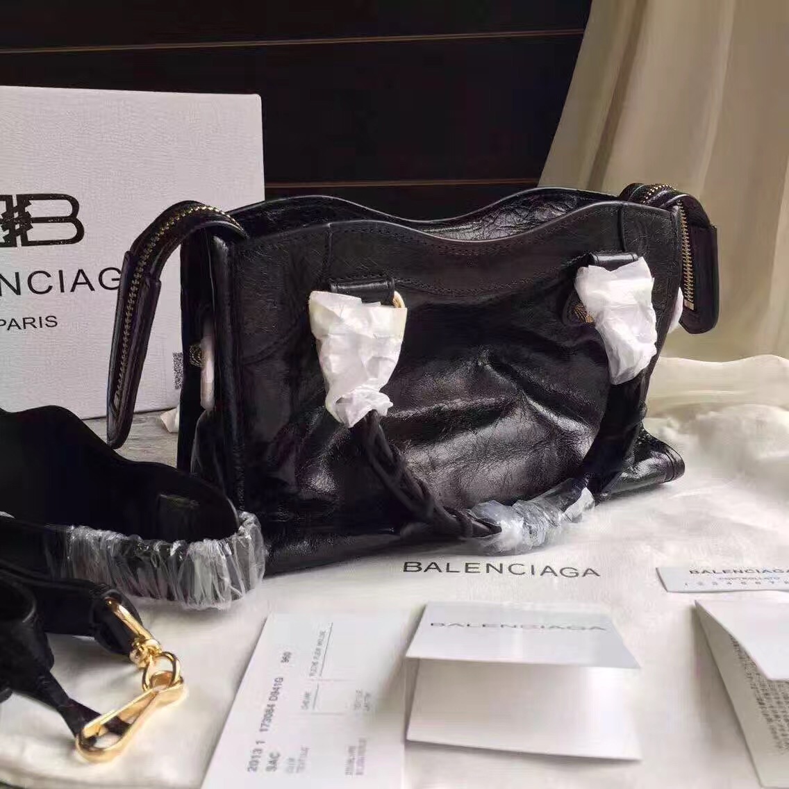 balenciaga city mini black handbags