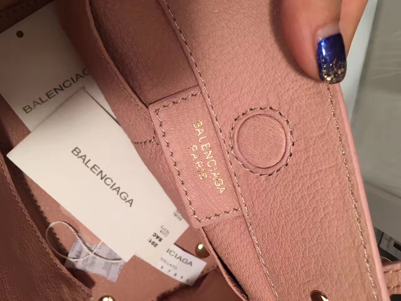 balenciaga city mini pink goatskin handbags