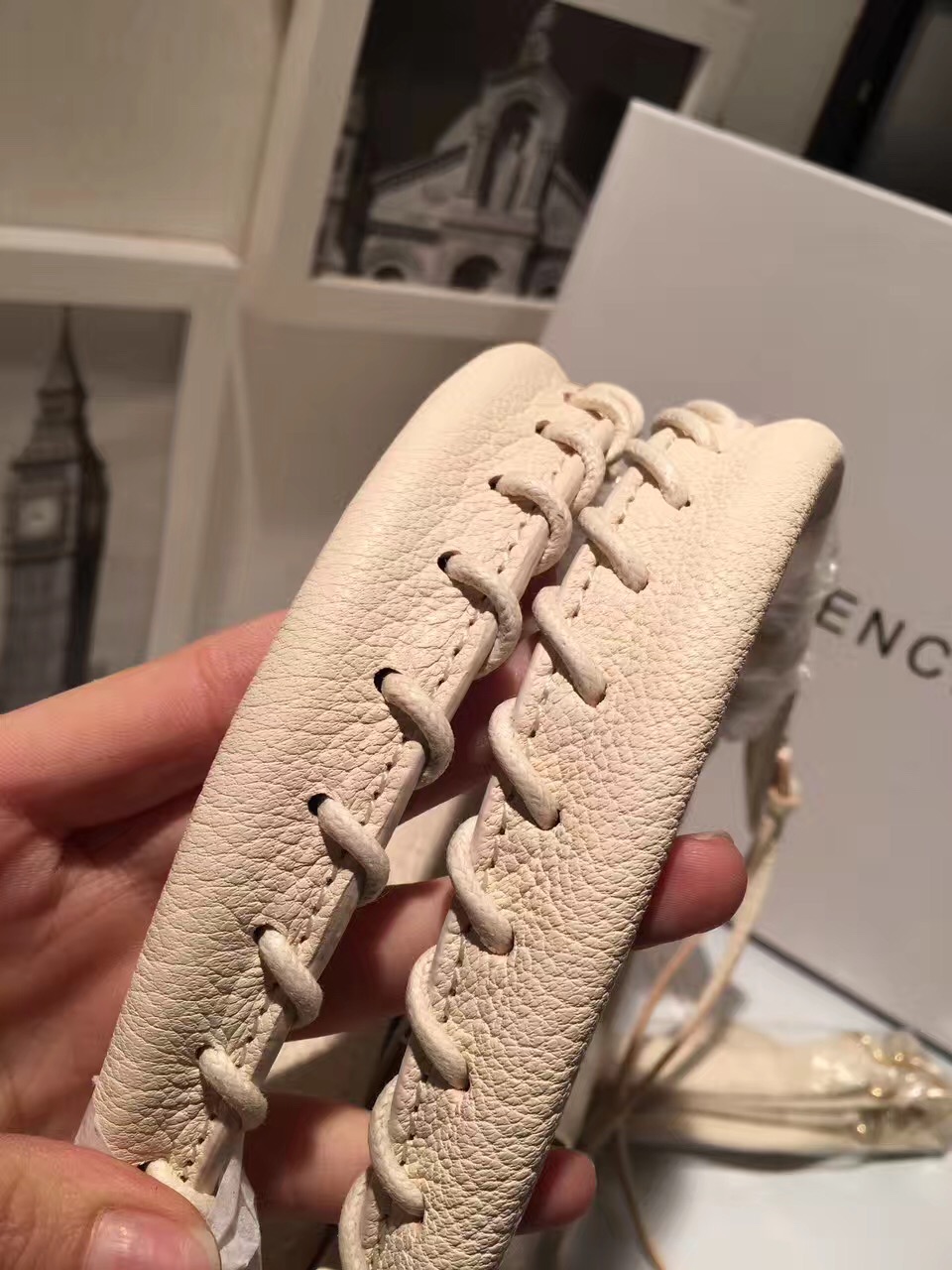 balenciaga city cream large goatskin handbags