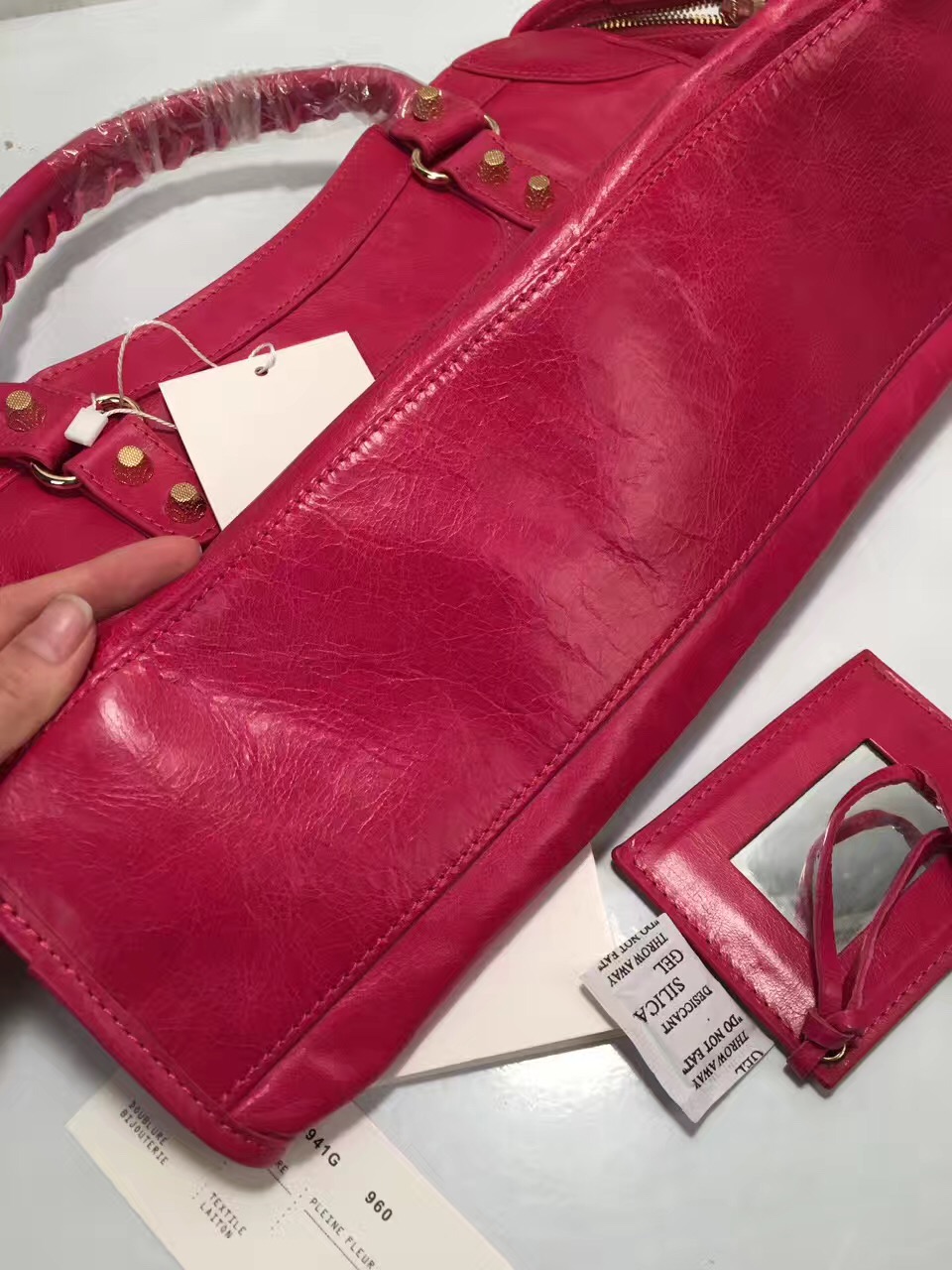 balenciaga city large red handbags