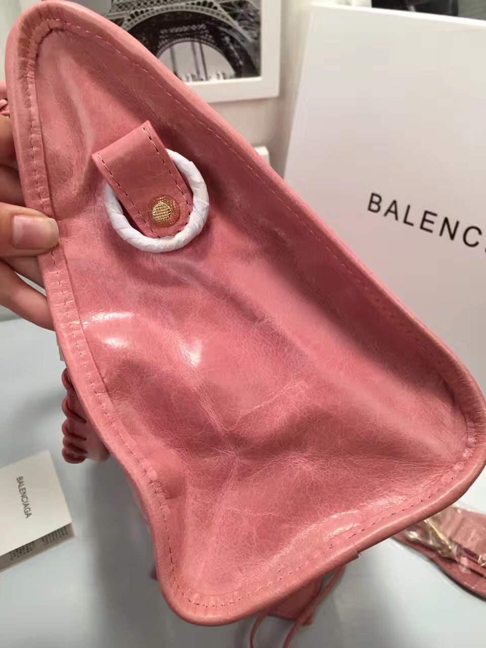 balenciaga city large pink handbags