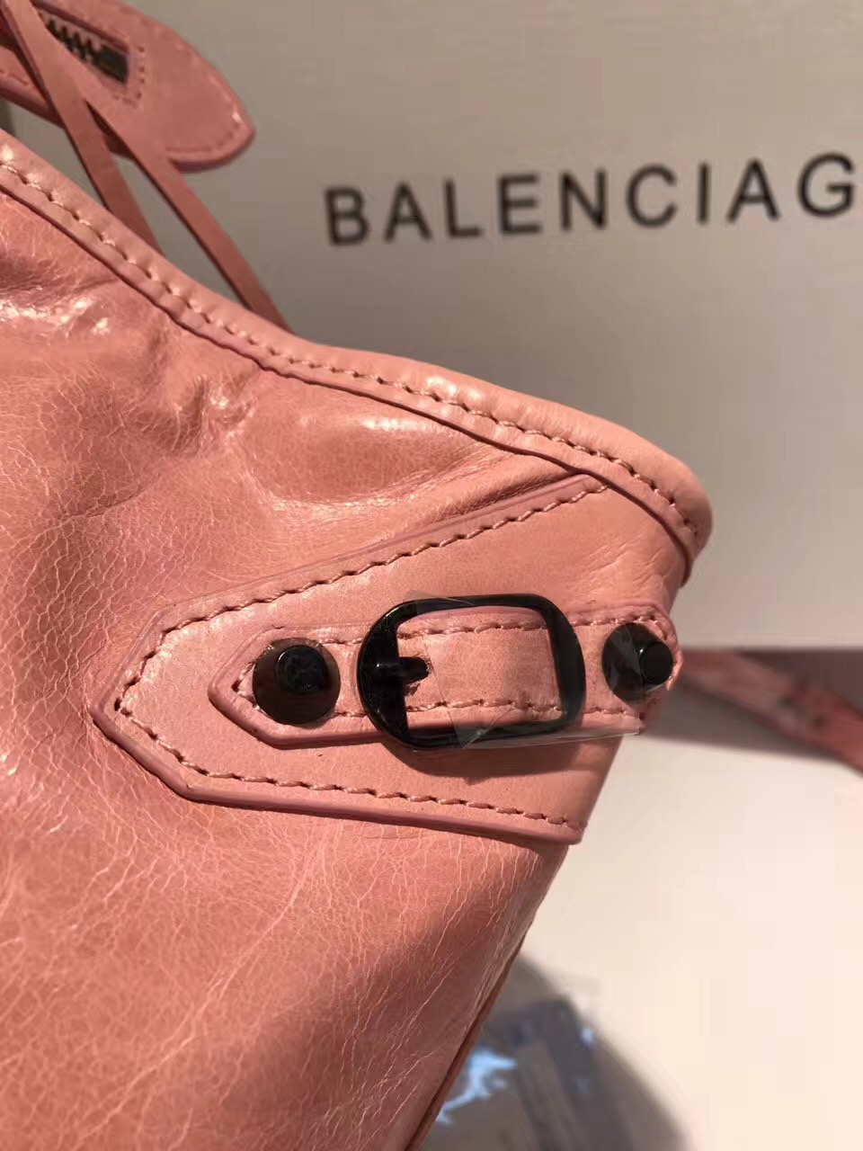 balenciaga pink city small handbags