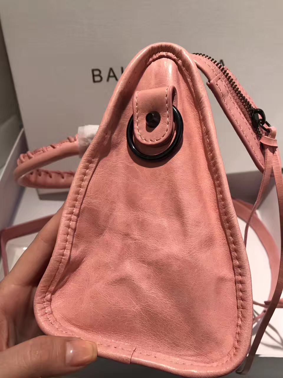 balenciaga pink city small handbags