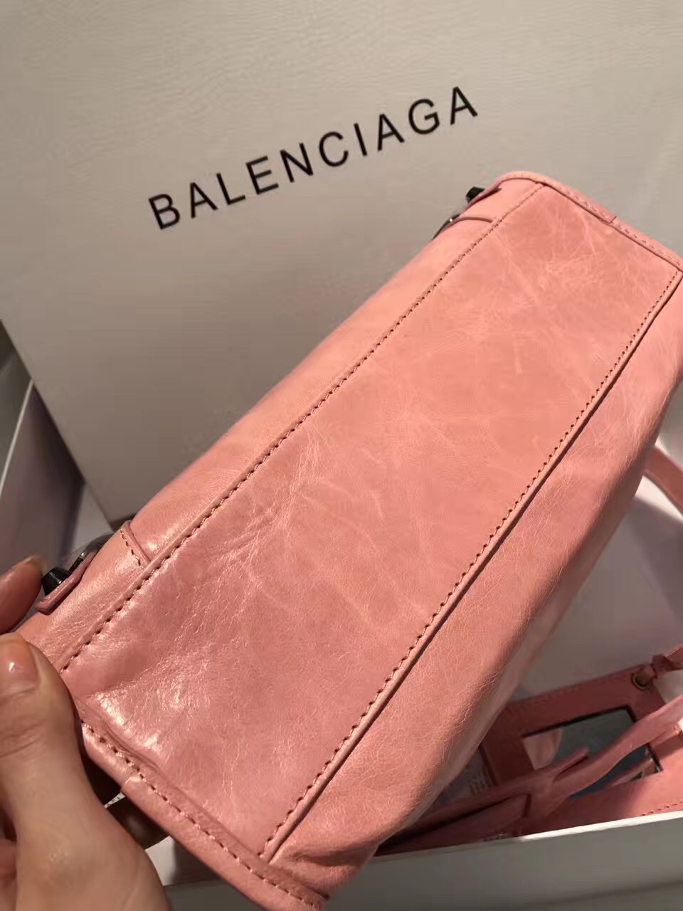 balenciaga pink city small handbags