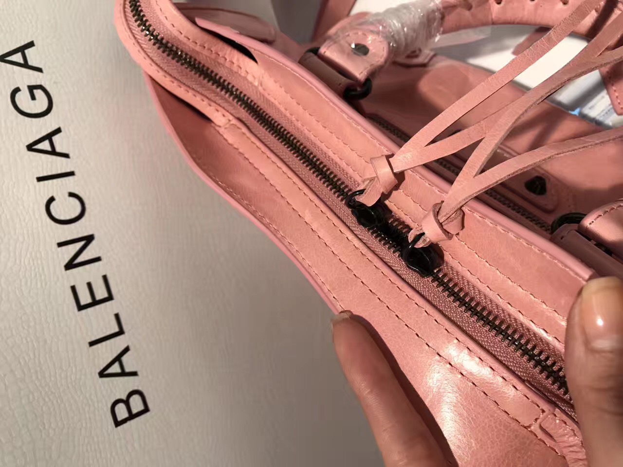 balenciaga pink city small handbags