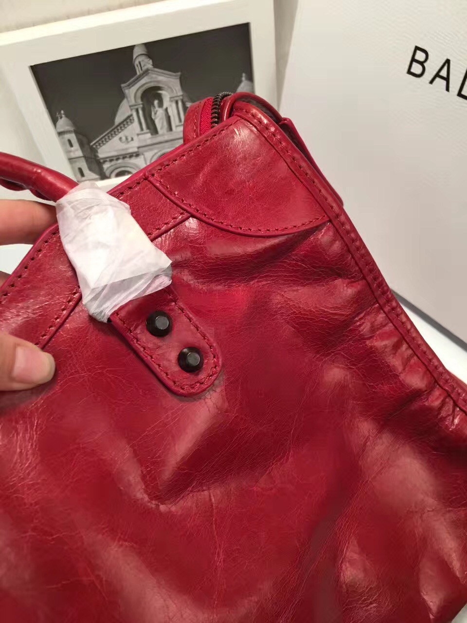 balenciaga city large wine handbags