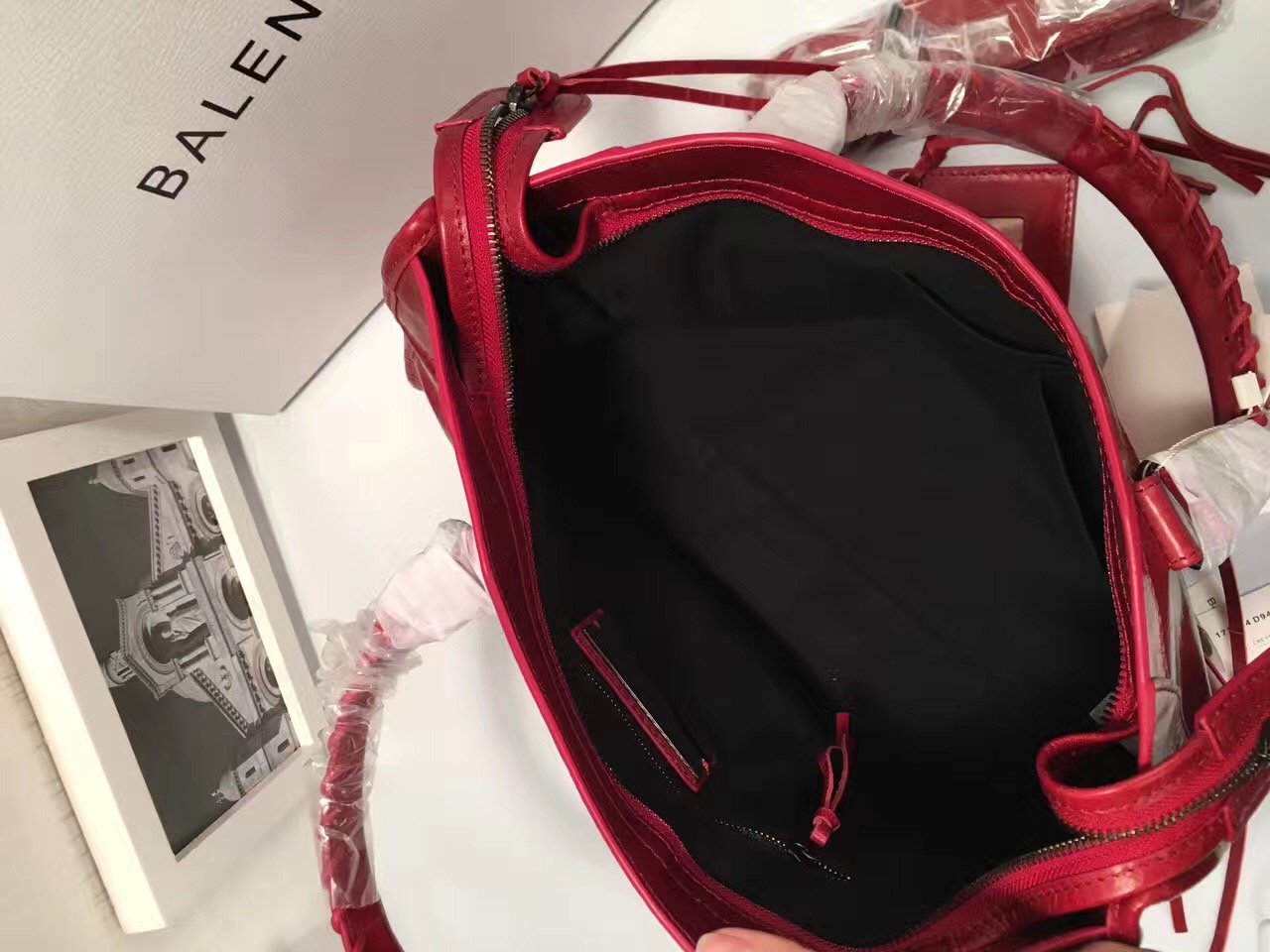 balenciaga city large wine handbags