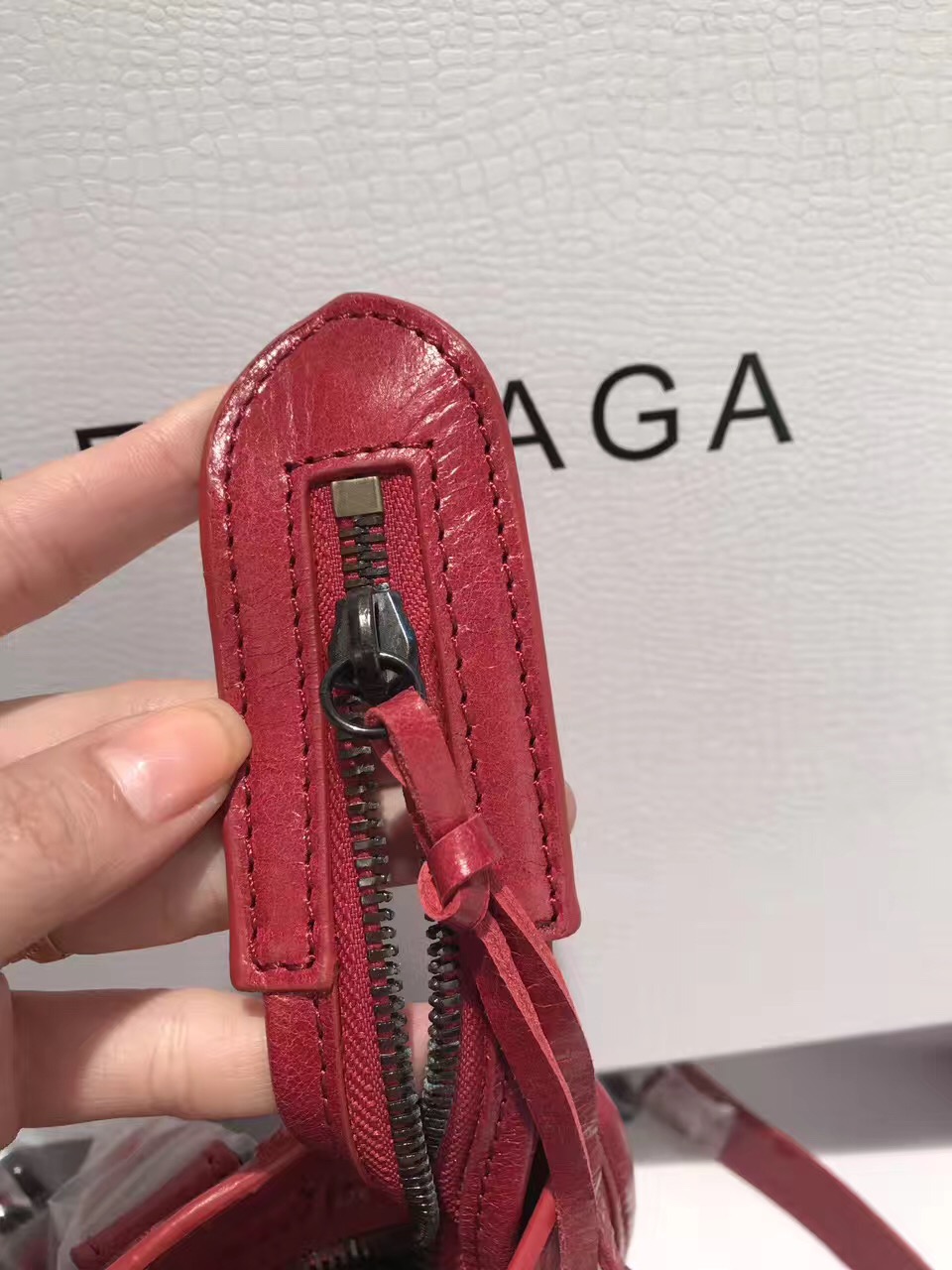 balenciaga city red mini handbags