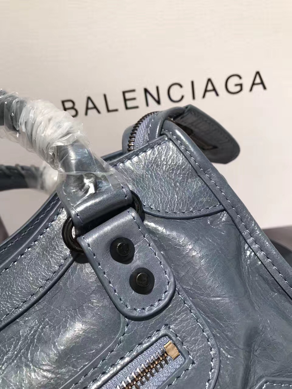 balenciaga city mini navy gray handbags