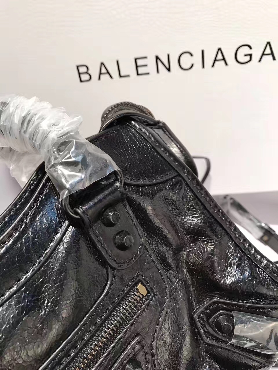 balenciaga city mini black handbags