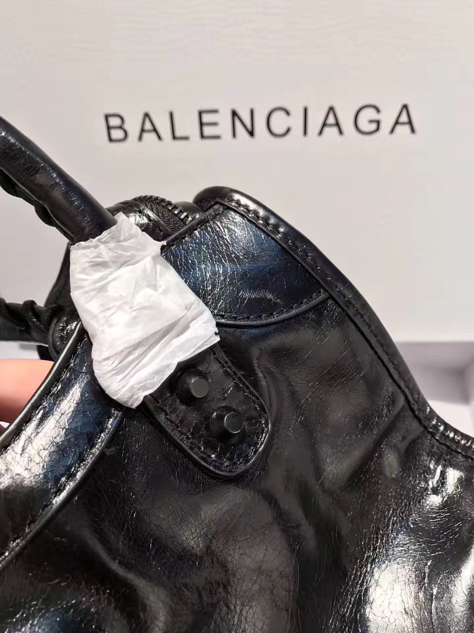 balenciaga city mini black handbags