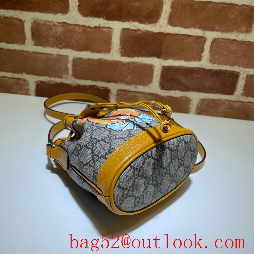 Gucci Kai Small Bear Bucket Bag Purse Yellow