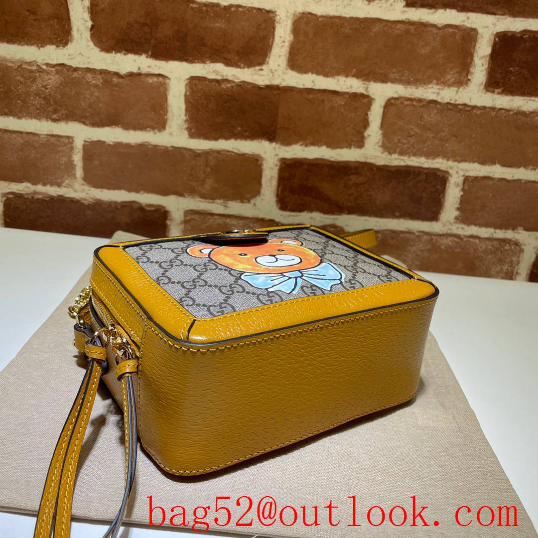 Gucci Kai Mini Bear Yellow Shoulder Bag Handbag purse