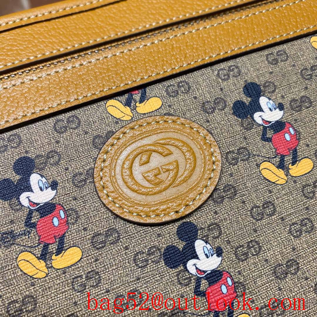 Gucci Disney Mickey Yellow Clutch Handbag Bag Purse