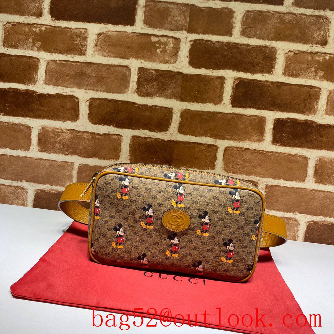 Gucci Disney Mickey GG Yellow Belt Bag purse