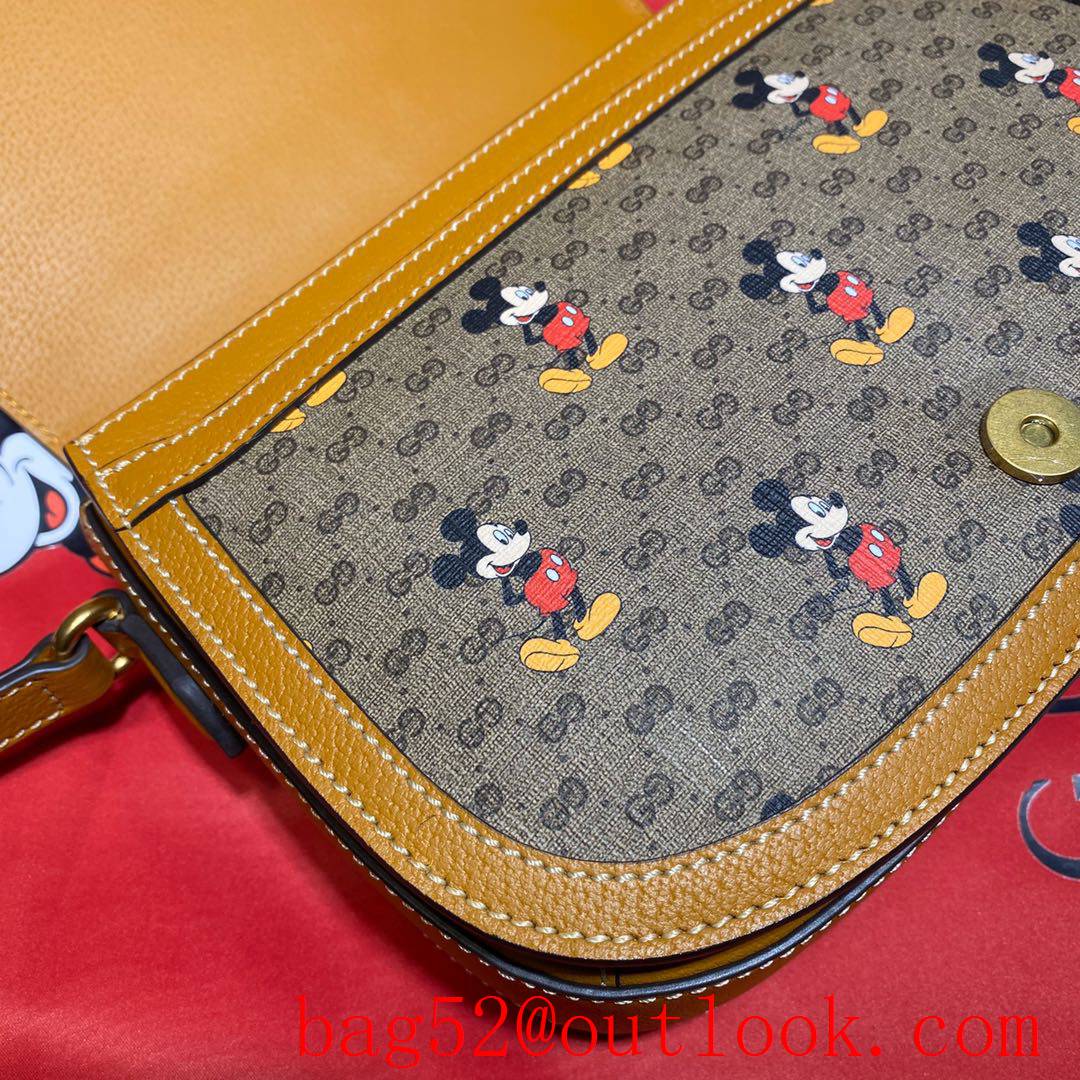 Gucci Disney Mickey Small Yellow GG Shoulder Bag purse