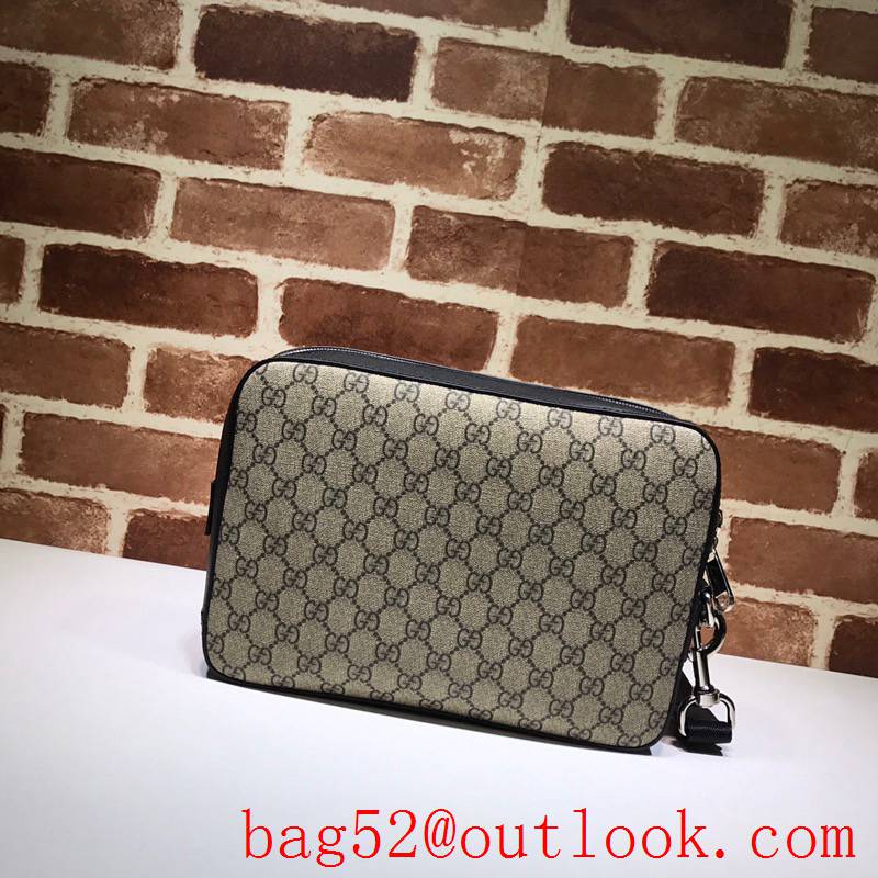 Gucci GG Supreme Men Clutch Purse Handbag Bag