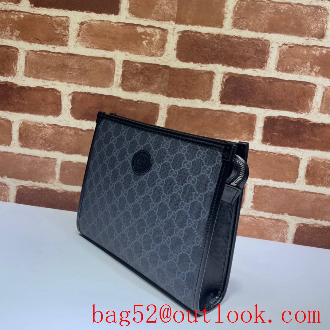 Gucci GG Retro Men black Clutch Purse Bag