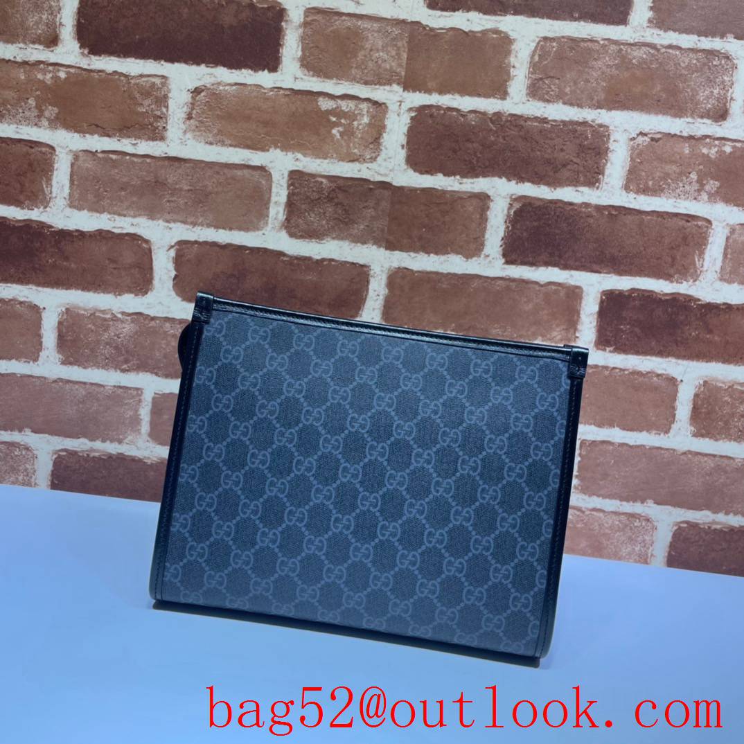 Gucci GG Retro Men black Clutch Purse Bag