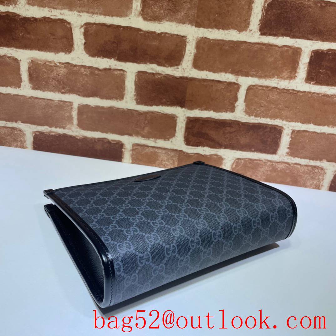 Gucci GG Retro Men black Clutch Purse Bag