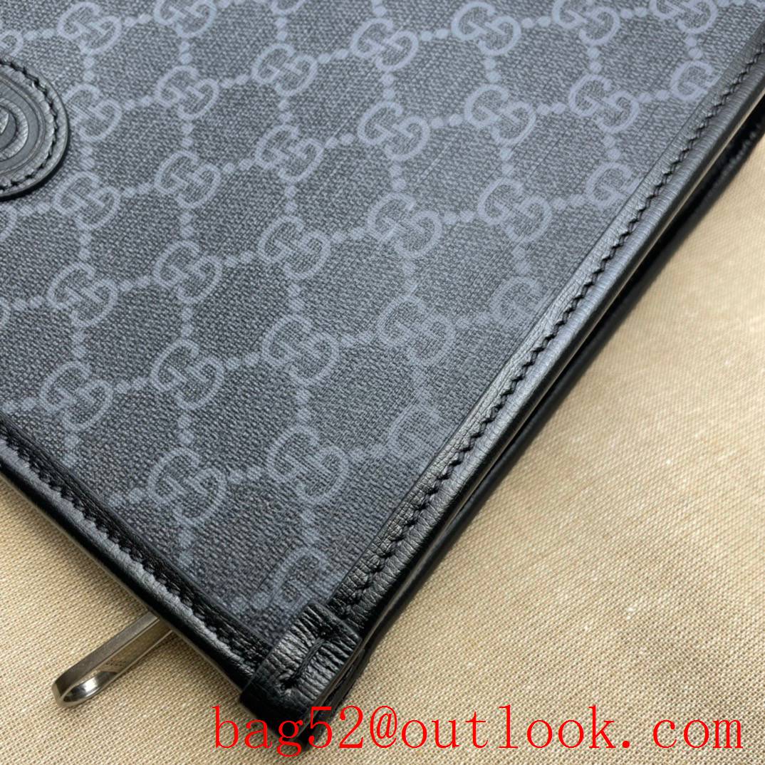 Gucci GG Retro Men black Clutch Purse Bag