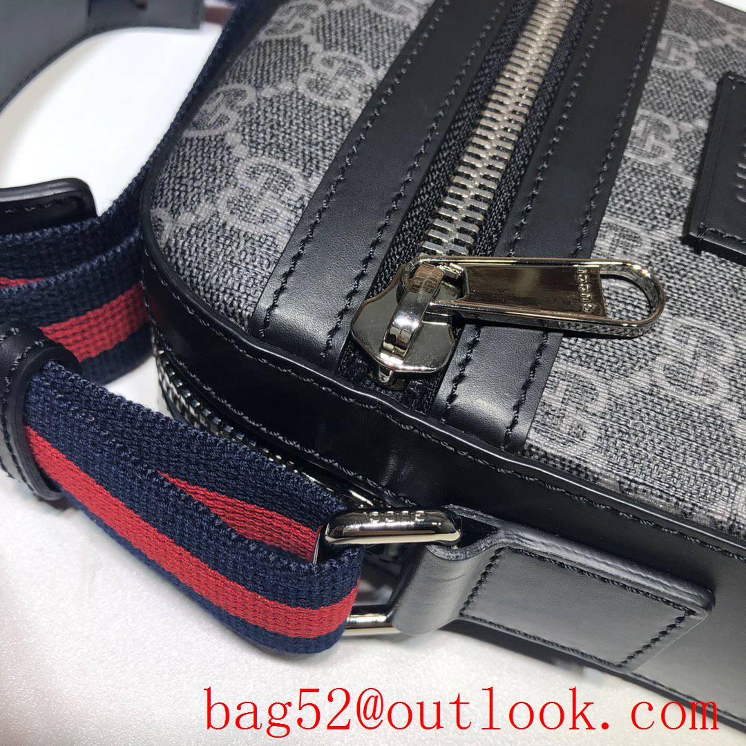 Gucci GG Supreme Fabric Black Men Shoulder Bag purse