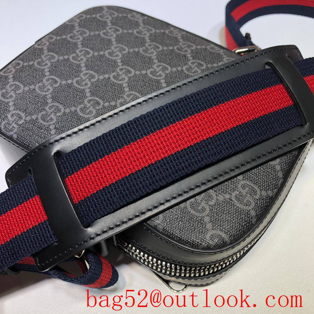 Gucci GG Supreme Fabric Black Men Shoulder Bag purse