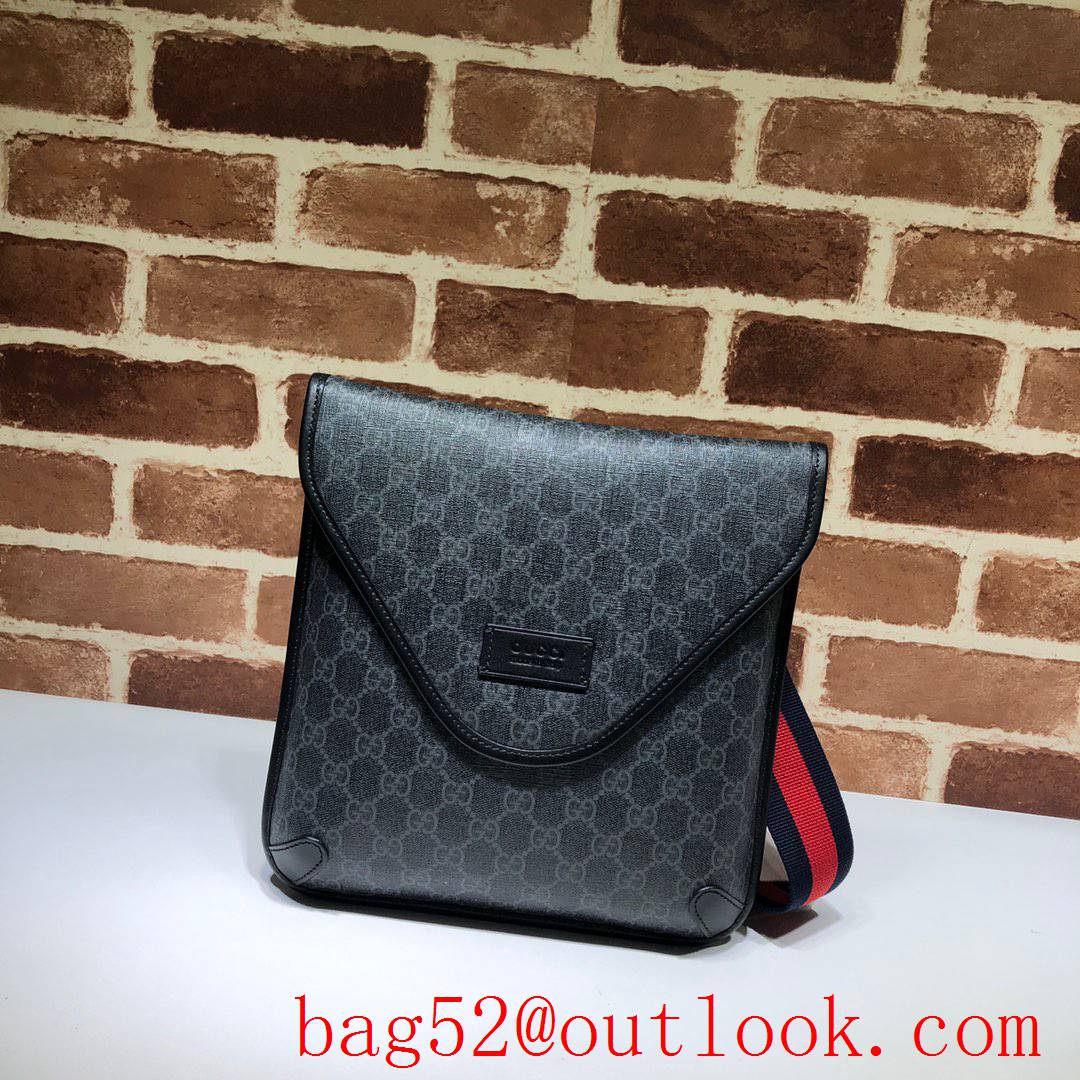 Gucci GG Supreme Fabric Black Men Messenger Bag purse
