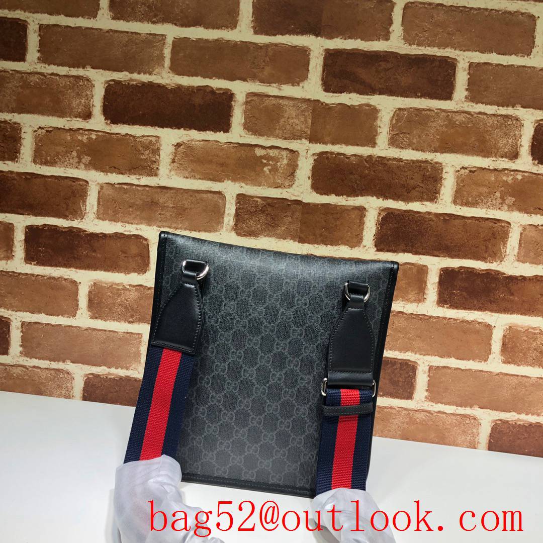 Gucci GG Supreme Fabric Black Men Messenger Bag purse