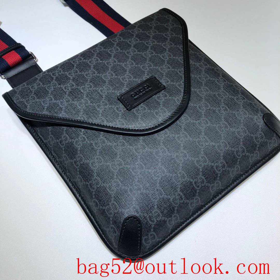 Gucci GG Supreme Fabric Black Men Messenger Bag purse