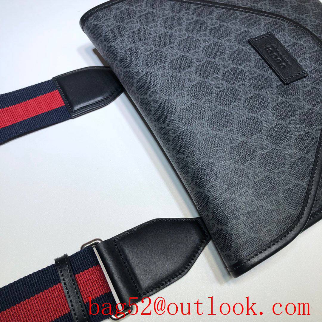 Gucci GG Supreme Fabric Black Men Messenger Bag purse