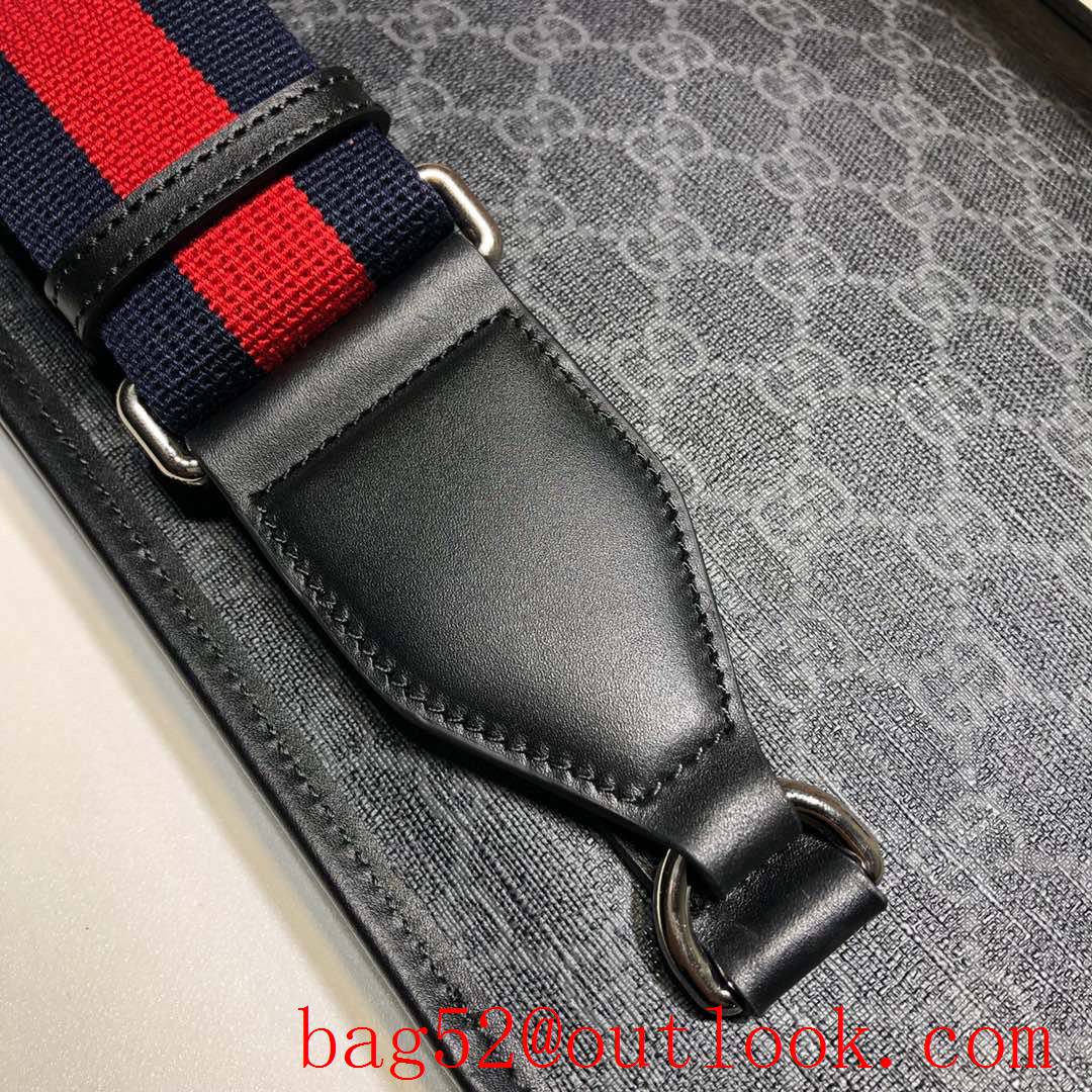 Gucci GG Supreme Fabric Black Men Messenger Bag purse