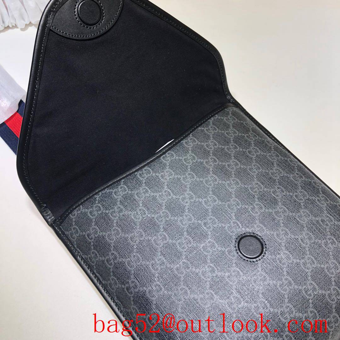 Gucci GG Supreme Fabric Black Men Messenger Bag purse