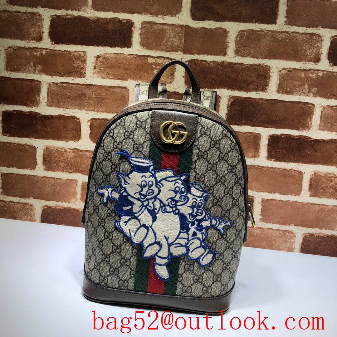 Gucci Ophidia GG Supreme Small Pigs Backpack Bag