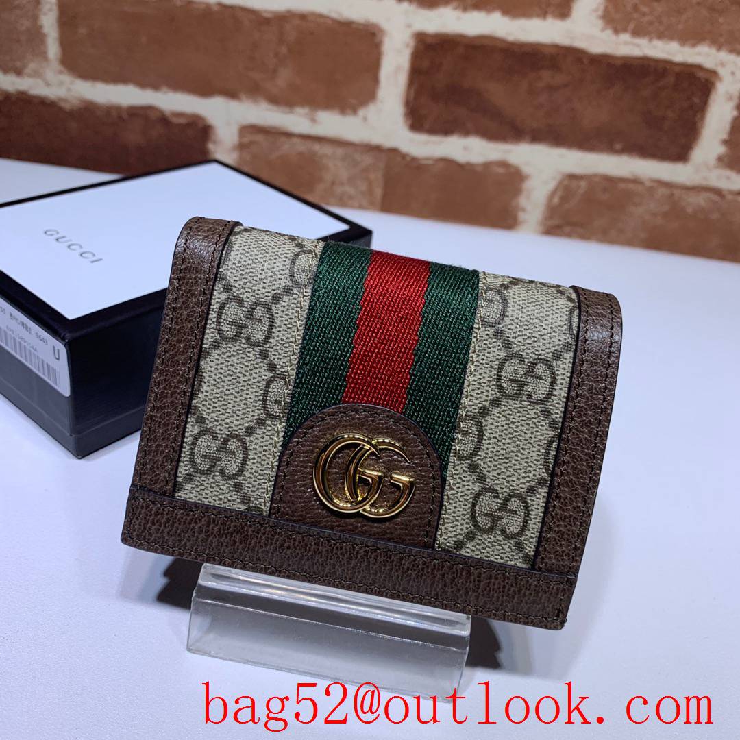 Gucci Ophidia GG Short Coffee Wallet Purse