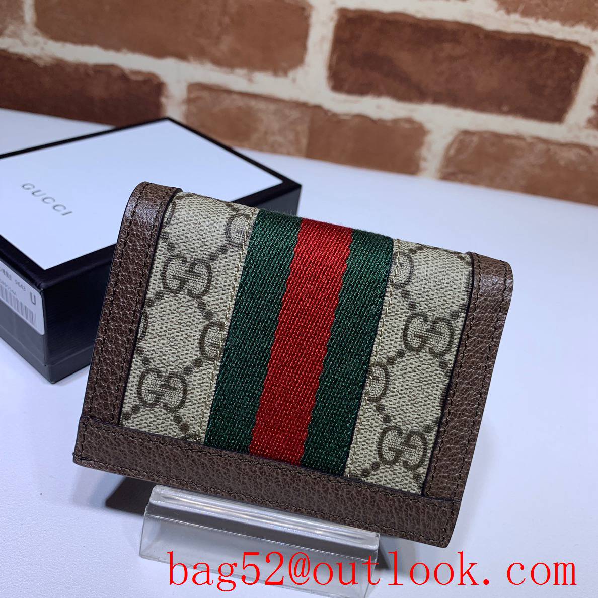 Gucci Ophidia GG Short Coffee Wallet Purse