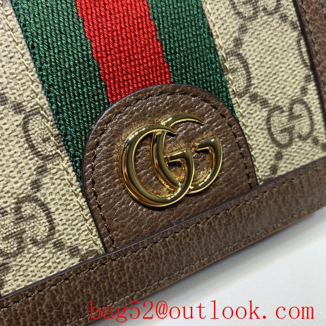 Gucci Ophidia GG Short Coffee Wallet Purse