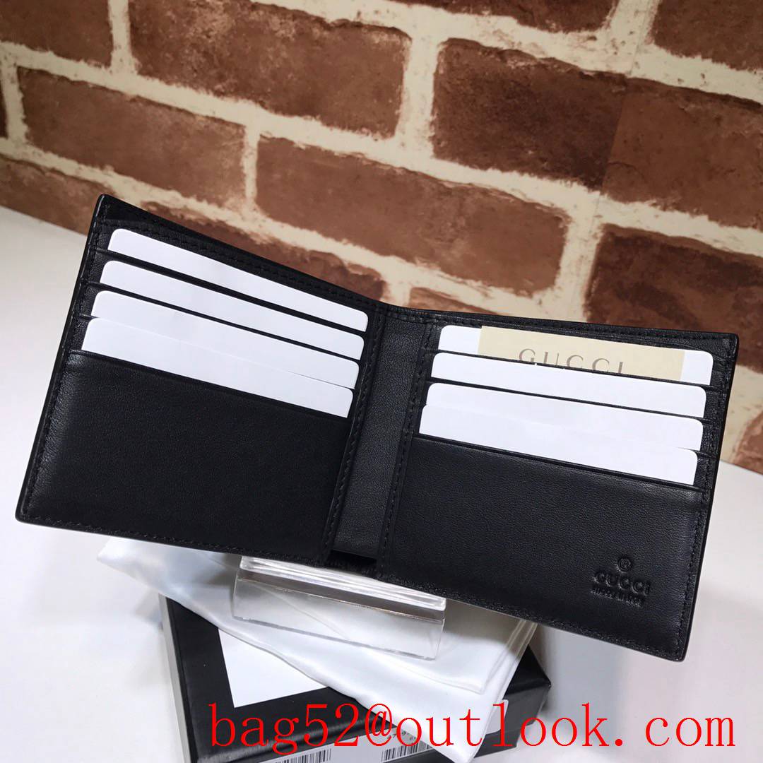 Gucci GG Signature black Leather Short Wallet Purse