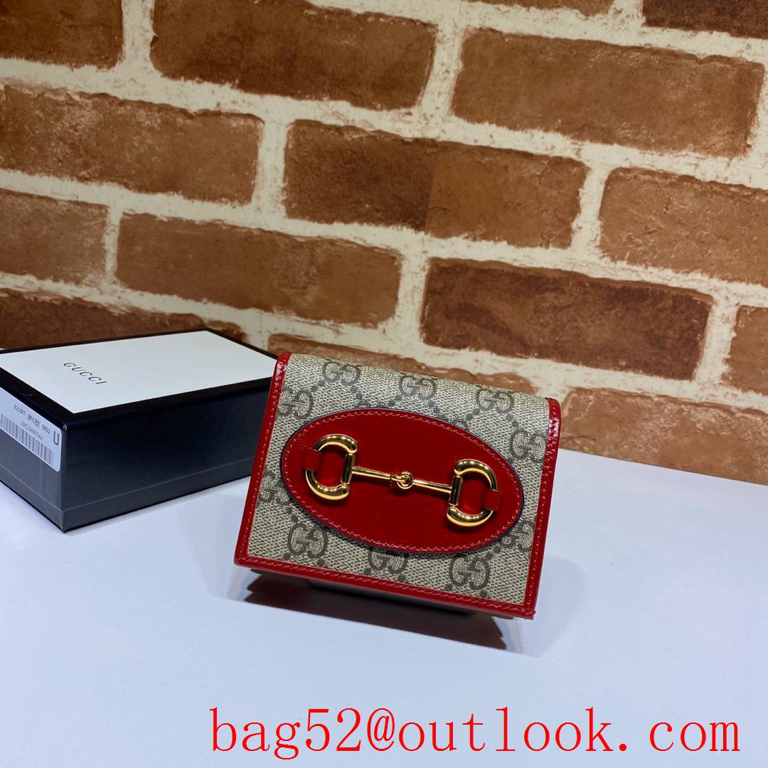 Gucci Horsebit 1955 Short red Wallet Purse