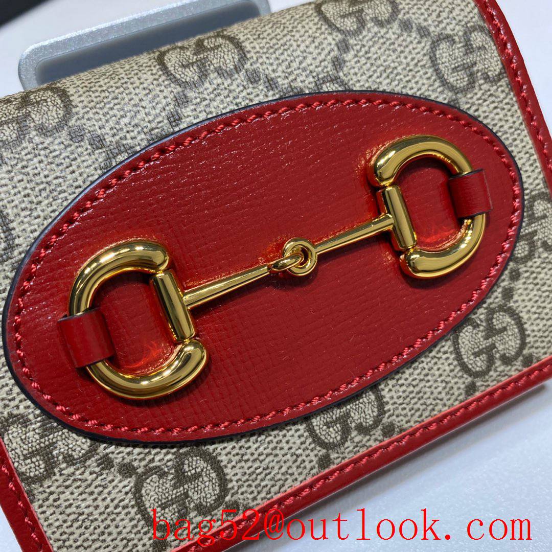 Gucci Horsebit 1955 Short red Wallet Purse