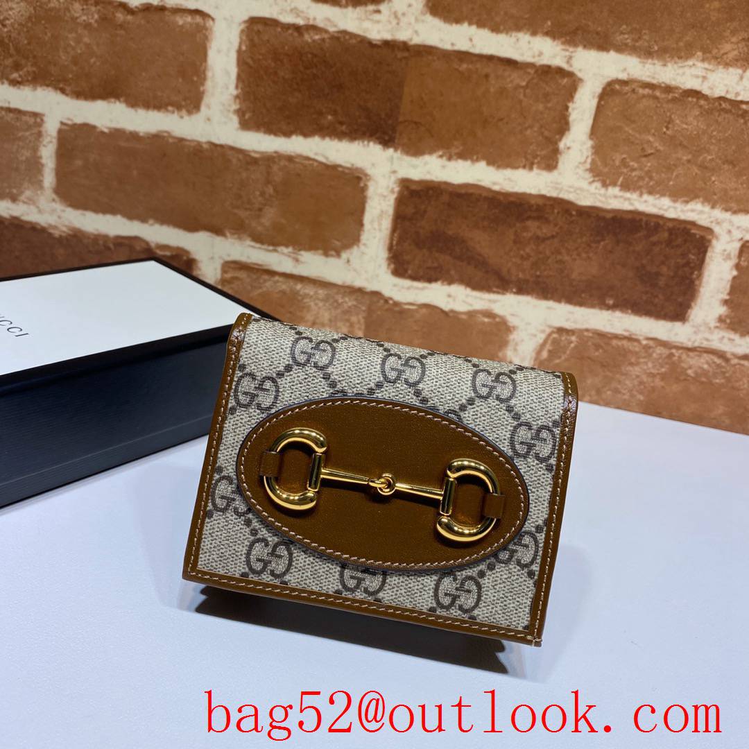 Gucci Horsebit 1955 Short Brown Wallet Purse