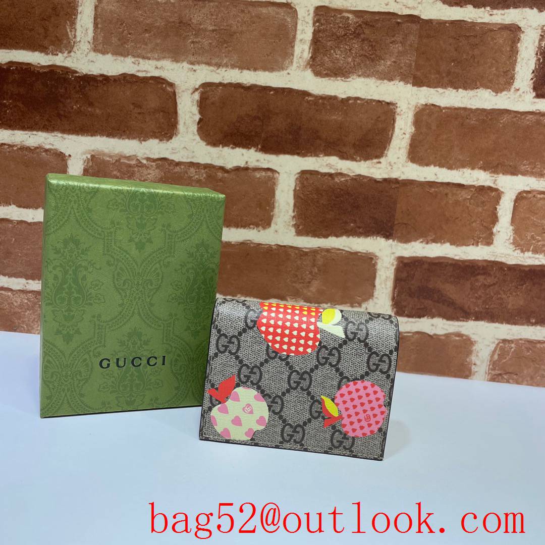 Gucci GG Short Wallet Apples Purse Bag