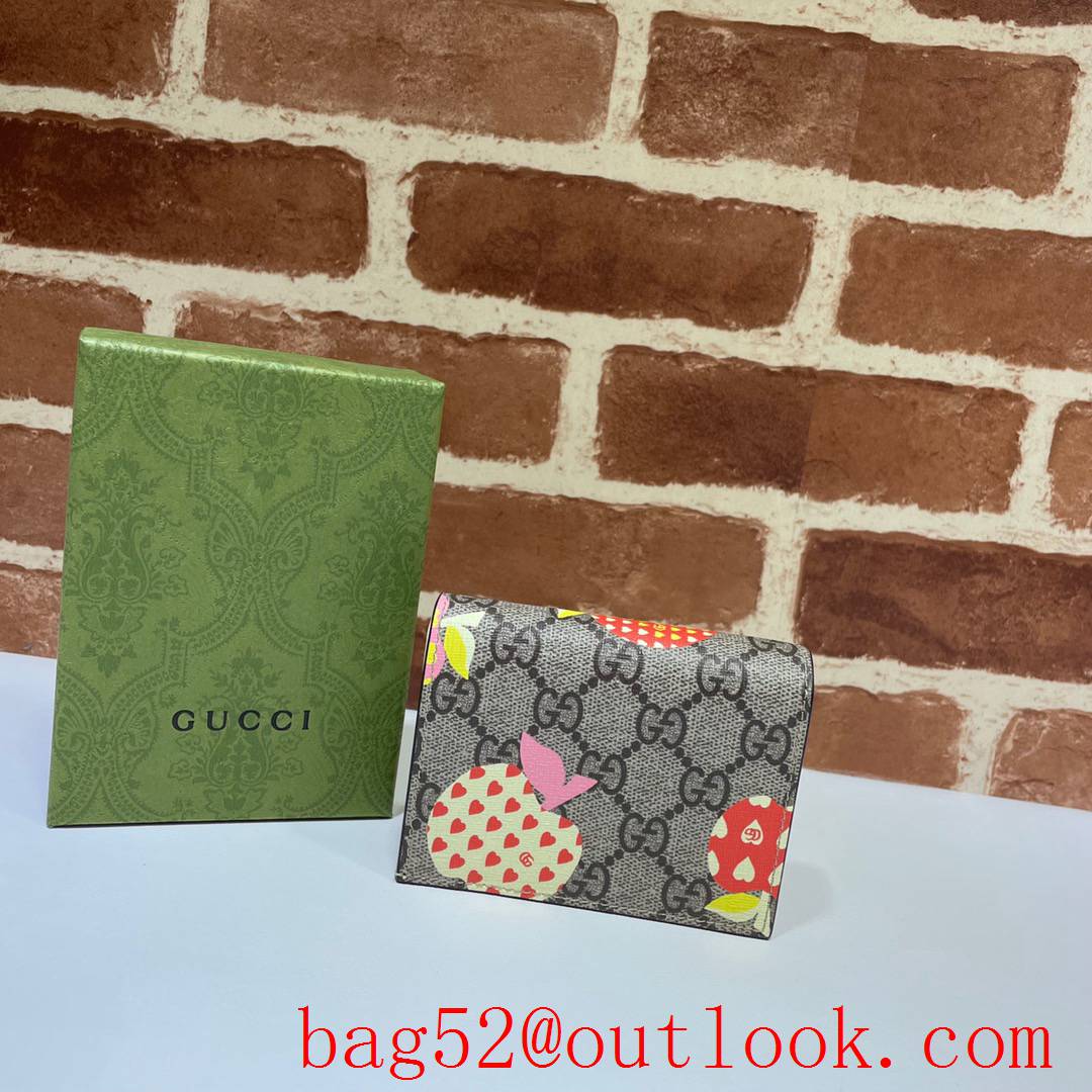 Gucci GG Short Wallet Apples Purse Bag